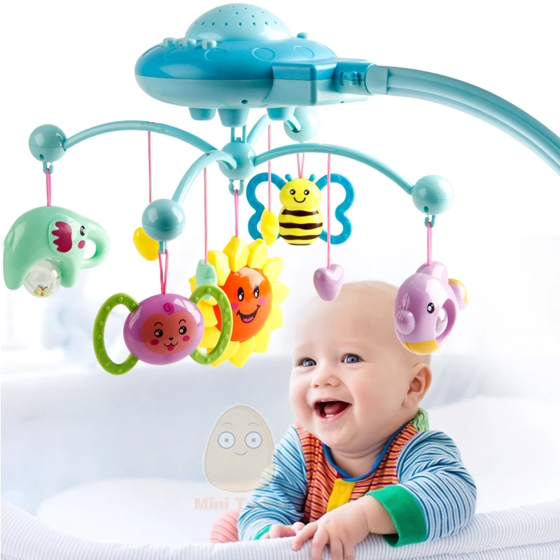 Beli Rattle Mainan Bayi untuk 0 12 Bulan Bayi Ponsel Bed Bell dengan Musik dan Langit Bintang Proyeksi Awal belajar Mainan Anak