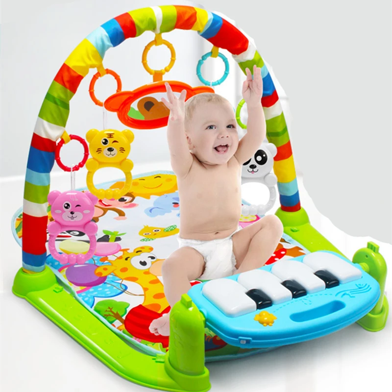 

Baby Play Gym Mat Carpet Toys Kid Crawling Music Play Game Develop Mat with Piano Keyboard Infant Rug Early Education Rack Toy