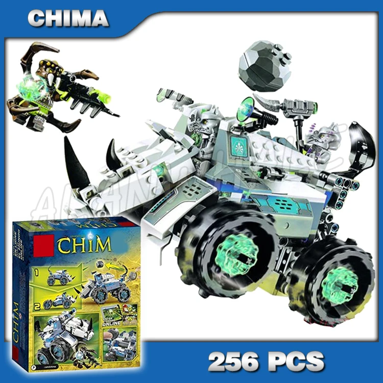 256pcs Rogon's Rock Catapult Flinger Weapon Globos Robot Striker Sparacon Vehicle Model Building Blocks Toy Compatible With lego