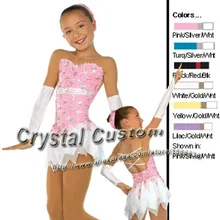 Красивые Обувь для девочек Катание на коньках Платья для женщин с спандекс изящные бренд соревнования по фигурному катанию платье Пользовательские dr2677