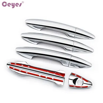 

Ceyes Car Styling New Chrome Case For Kia K2 Rio 3 Sedan 2011 2012 2013 2014 2015 Car Door Handle Cover Trim Sticker Car-Styling