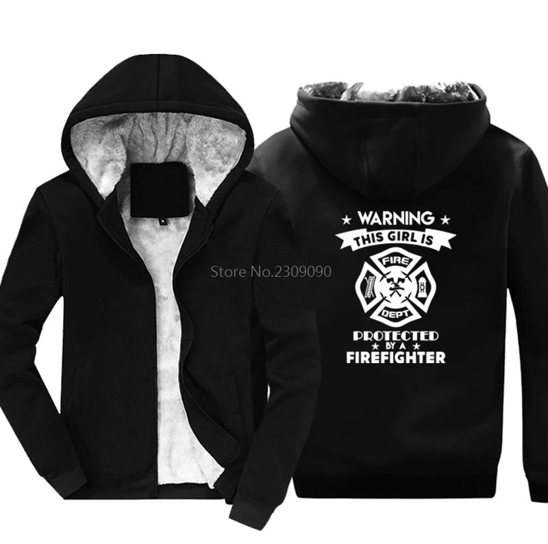 

This Girl Firefighter hoodies winter Men Women Cotton thicken Keep Warm Fashion Hip Hop jacket Tops Harajuku Streetwear
