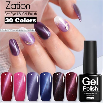 

Zation New Style Magic Starry Magnet 3D Cat Eyes 8ML UV Gel Polish Nail Art DIY Design Vernis Semi Permanant UV Magnetic Effect