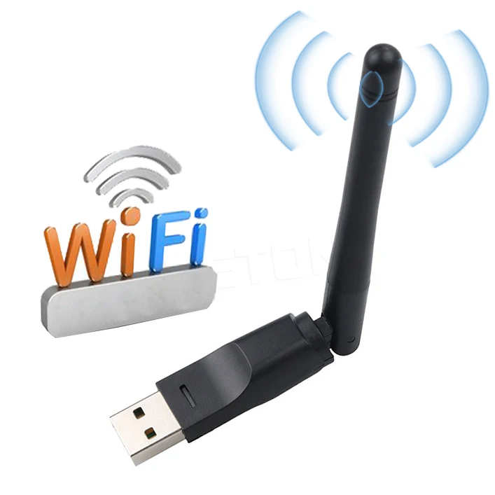 

kebidu New 150M USB 2.0 WiFi Wireless Network Card 802.11 b/g/n LAN Antenna Adapter with Antenna for Laptop PC Mini Wi-fi Dongle