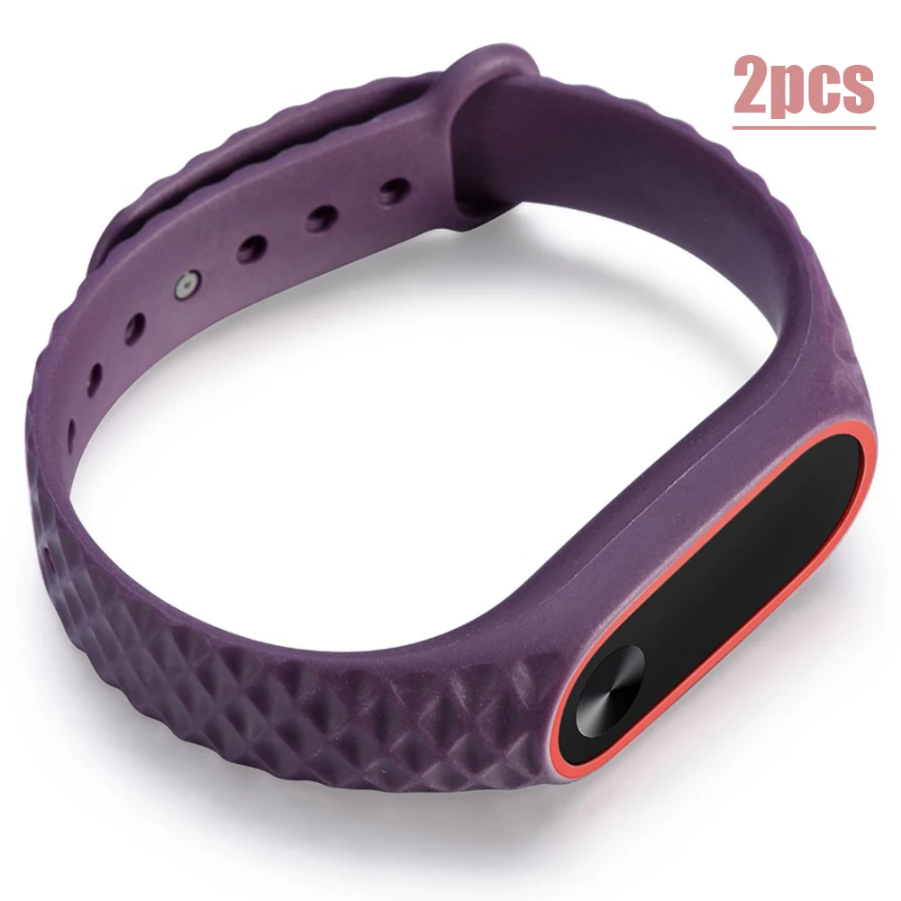 

2pcs/lot Double color mi band 2 Strap miband 2 watch wrist band replacement silicone wrist strap for xiaomi mi band 2 bracelet
