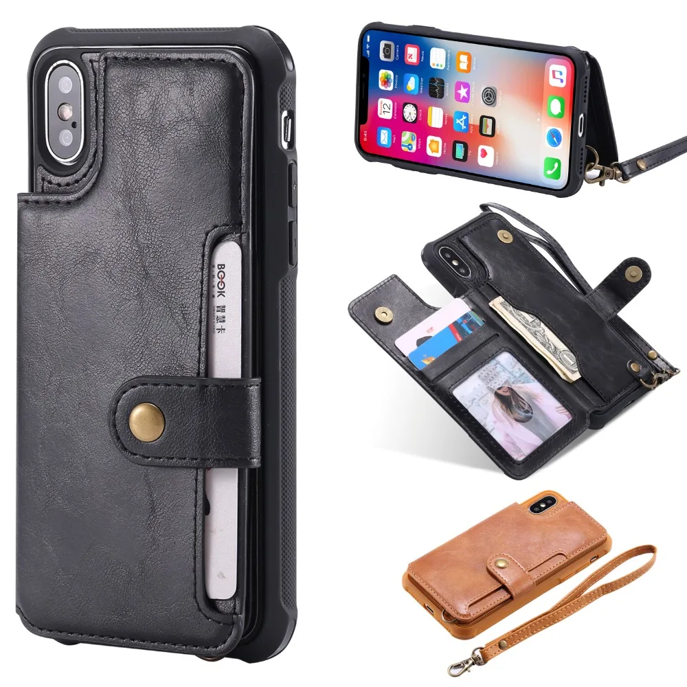 Iphone Xs Max Flip Leather Wallet Phone Case 8 7 6 Plus Xr AliExpress