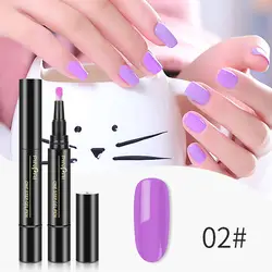 12 Цветов Гель-лак для ногтей Nail Pen Нет необходимости Топ базовый праймер 3 в 1 Ультрафиолетовый гель с блестками лак для ногтей Fashion удобный