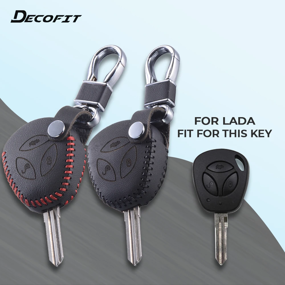 

Top Leather Key Cover for LADA Priora Sedan sport Largus Kalina Uncut Granta Vesta X-Ray , Auto Fob Case Shell Keychain Keybag
