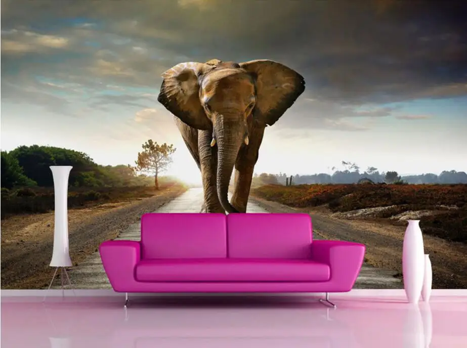 Beibehang пользовательские слон Papel де Parede 3D полы настенные фотообои бумага росписи картины гостиной обои для стен 3 d