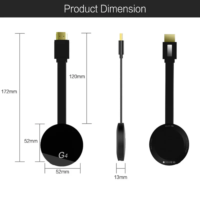 Wecast G4 HDMI ТВ ключ для Android/IOS Netflix Youtube дублирование Беспроводной Высокое разрешение