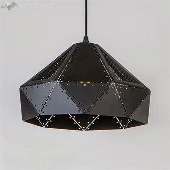 

American Retro Simple Loft Industrial Wind Pendant Lights Iron Diamond Hanging Lamps Restaurant Bar Cafe Indoor Fixture Lighting