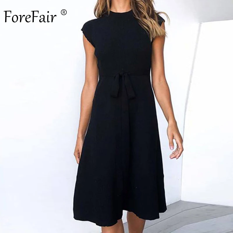 Forefair, короткий рукав, водолазка, сексуальное платье, лето, осень, с поясом, хлопок, трикотажное, повседневное, элегантное, с завязками на талии, миди, платье для женщин