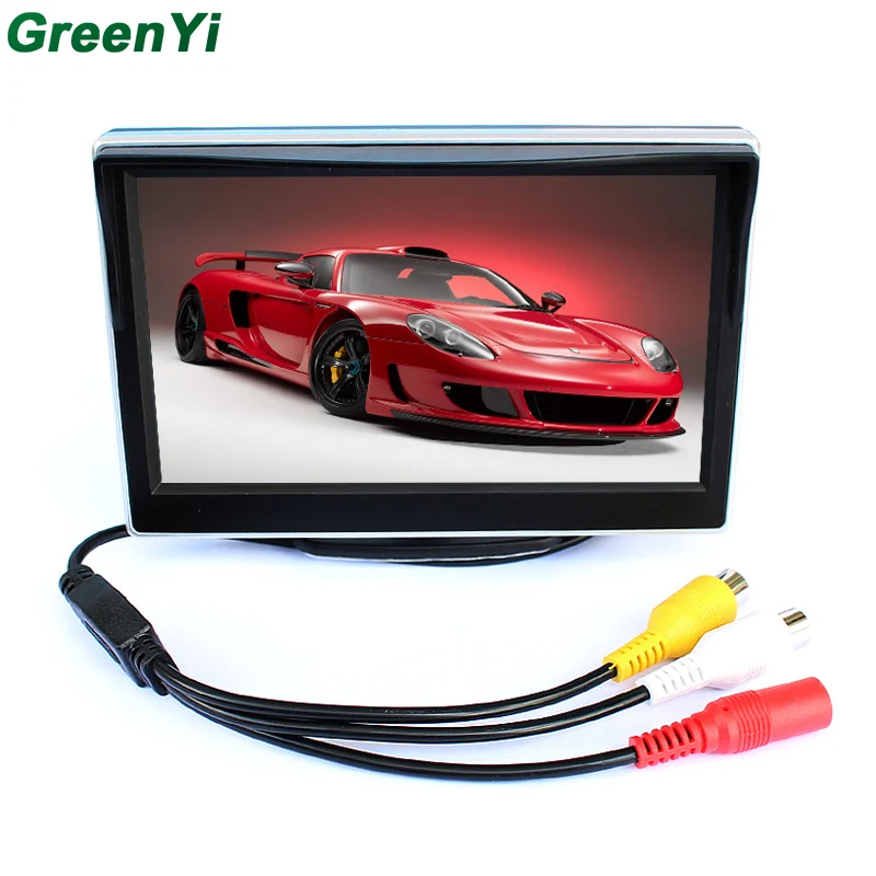 imágenes para 5 "TFT LCD de Coches Retrovisor Monitor de Ayuda Al Aparcamiento Con 2 Reproductor de Vídeo RCA de Entrada DC 12 V Del Coche Del Monitor De La Cámara DVD VCR imágenes para 5 "TFT LCD de Coches Retrovisor Monitor de Ayuda Al Aparcamiento Con 2 Reproductor de Vídeo RCA de Entrada DC 12 V Del Coche Del Monitor De La Cámara DVD VCR