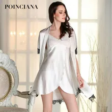 Женские халаты для дома ночная рубашка халат наборы кружевной пояс выше колена костюмы для женщин Лето с коротким рукавом халаты