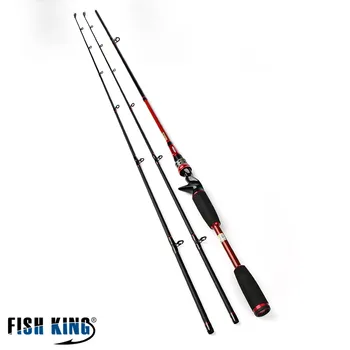 

FISH KING Carbon 2.1M Two Segments Section C.W. M ML Lure Weight 7-25g Line Weight 5-25LB Bait Casting Hard Spinning Lure Rod