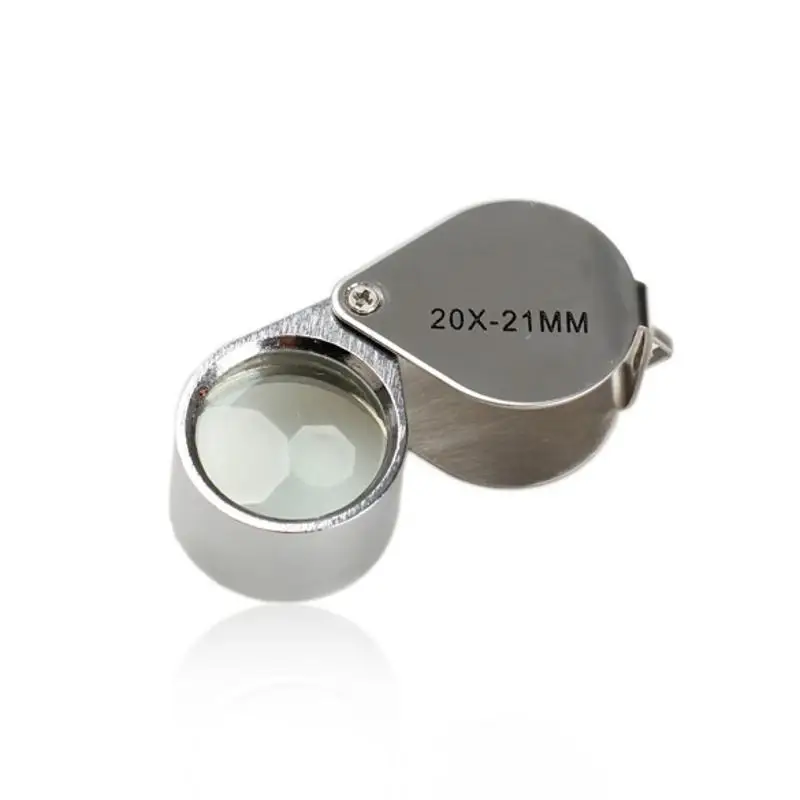 

Mini Jeweler Loupe 20X-21mm Magnifier Magnifying Triplet Jewelers Eye Glass Jewelry Diamond with Ultraviolet LED Light