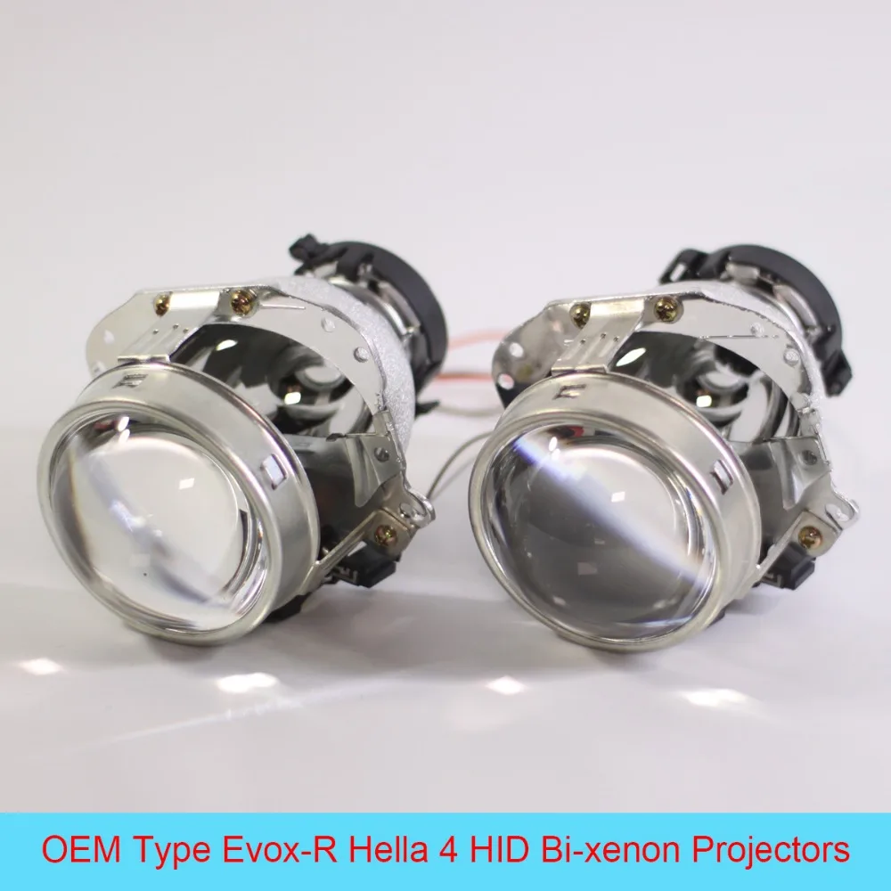 2Pcs OEM Evox R Bi xenon Projector Lens Hella 4 D2S D2H D4S Xenon Bulb