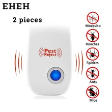 EHEH 2 PCS Ultrasonic Pest Repeller Electronic Mosquito killer Indoor Repellent Pest Reject US Plug Multi-Purpose Reject Roaches