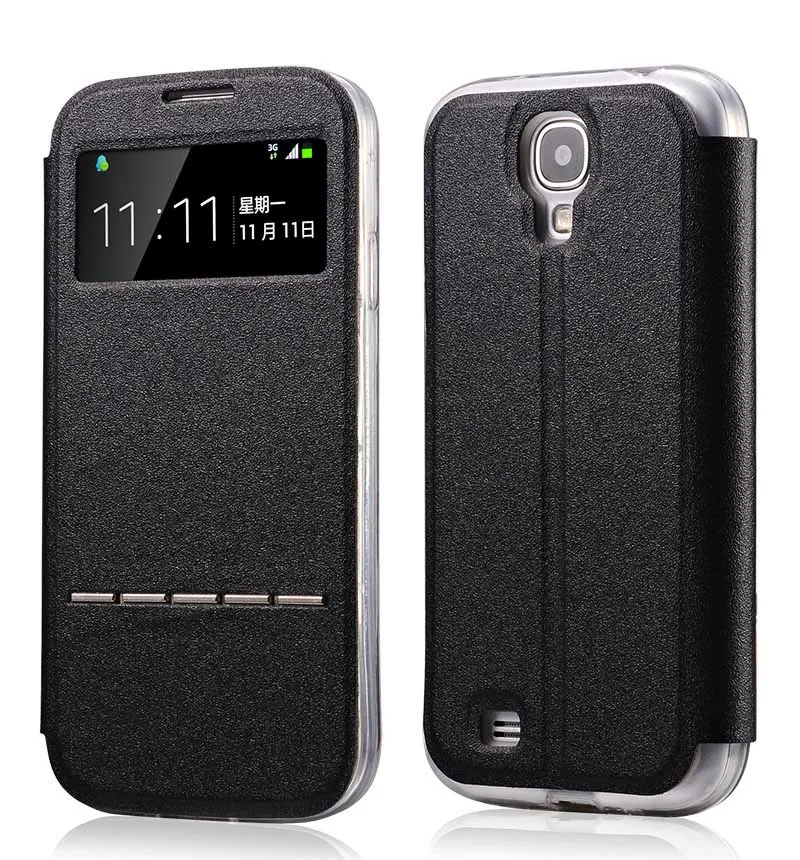 S4Mini скользящий ответ флип из искусственной кожи чехол для samsung Galaxy S4 Mini i9190 i9195