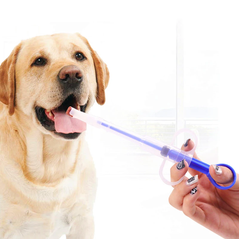 1PC Dog Cat Medicine Dispenser Leak-proof PP Pills Capsule Tablet Pusher Feeding Injection Needle Kit Pet Puppy Dog Feeder