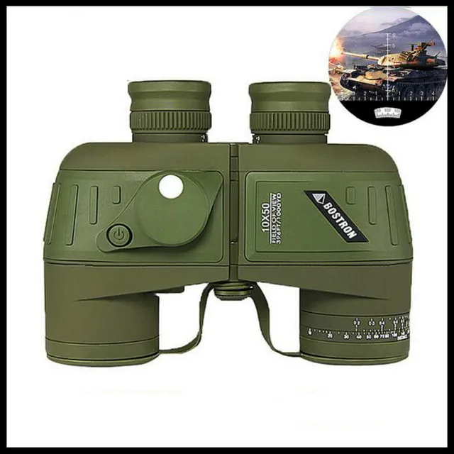 Best price at $111 Cheap BOSTRON 10X50 Binoculars HD Rangefinder Compass Waterproof Nitrogen Telescope Telescopio Binocolo Teleskop Eyepiece Focus Bak4