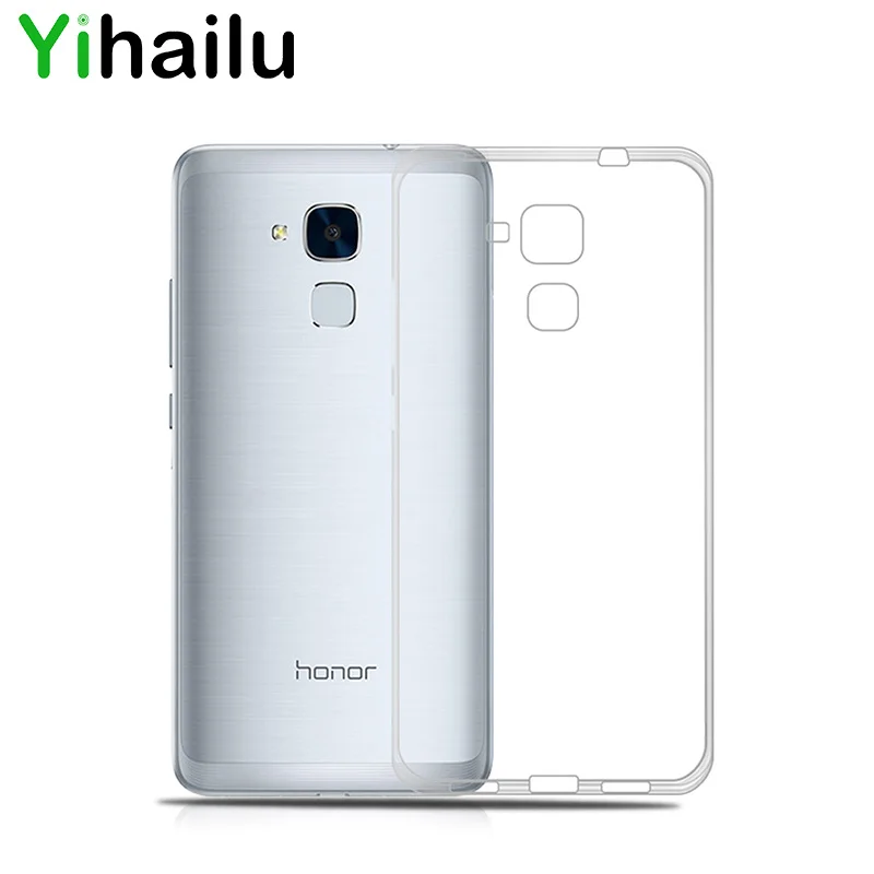 

Yihailu For Huawei Honor 5C Ultra Thin Protector TPU Case Soft Silicon Anti-knock Back Cover Crystal Transparent Shell