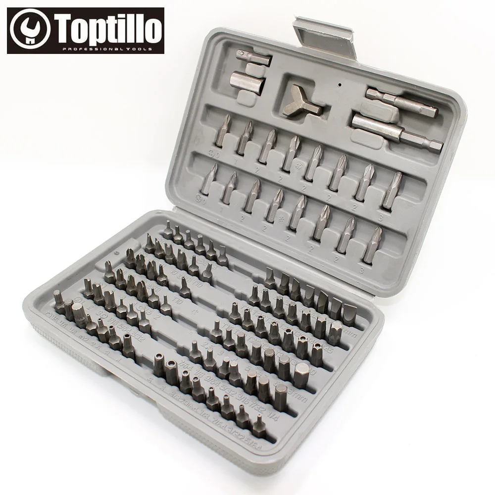 New100pc screwdriver security bit set torx star tamper screws hex key
