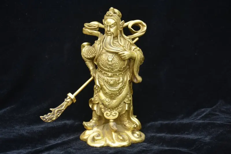 

Old Qing Dynasty statue / sculpture-Copper GUANGONG,Carved ornaments,Handmade crafts,collection& adornment