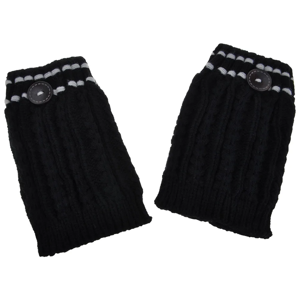 Женские модные зимние гетры на пуговицах в горошек вязаные носки