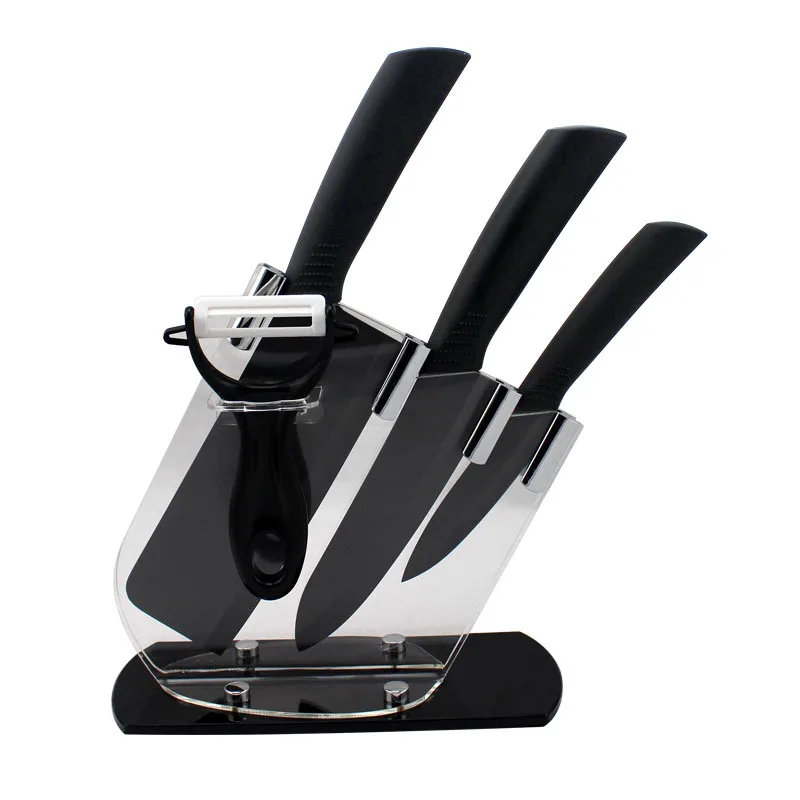 Findking 4 &quot6&quot 6 5 &quotдюймов + Овощечистка акриловый держатель с черным лезвием нож
