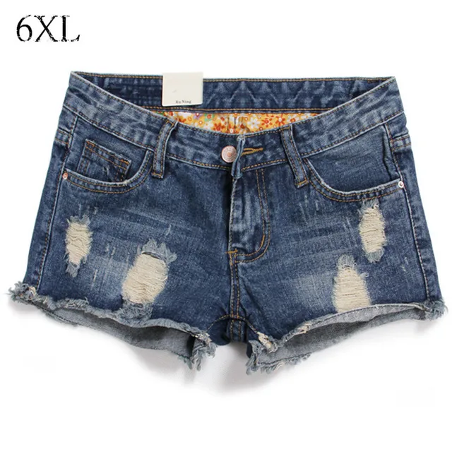cortos Shorts Jenas agujero los 6 mujeres EXTRA verano Jeans pantalones pantalones grande Vintage estilo rasgado 4wxwIz1Xq