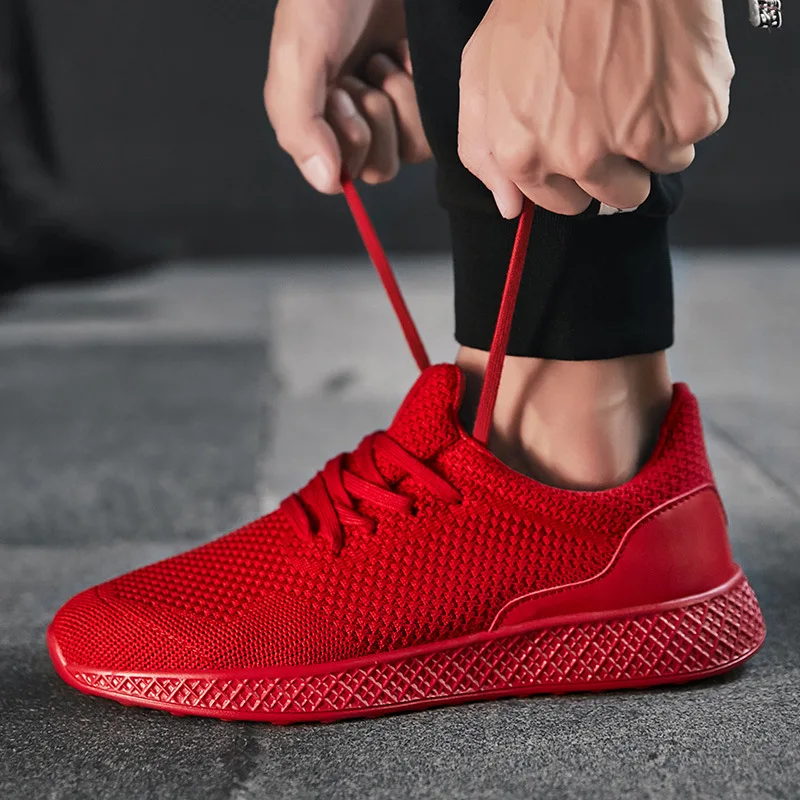 

Summer Fly Weaving Shoes Men Wear Outdoor Running Breathable Sneakers