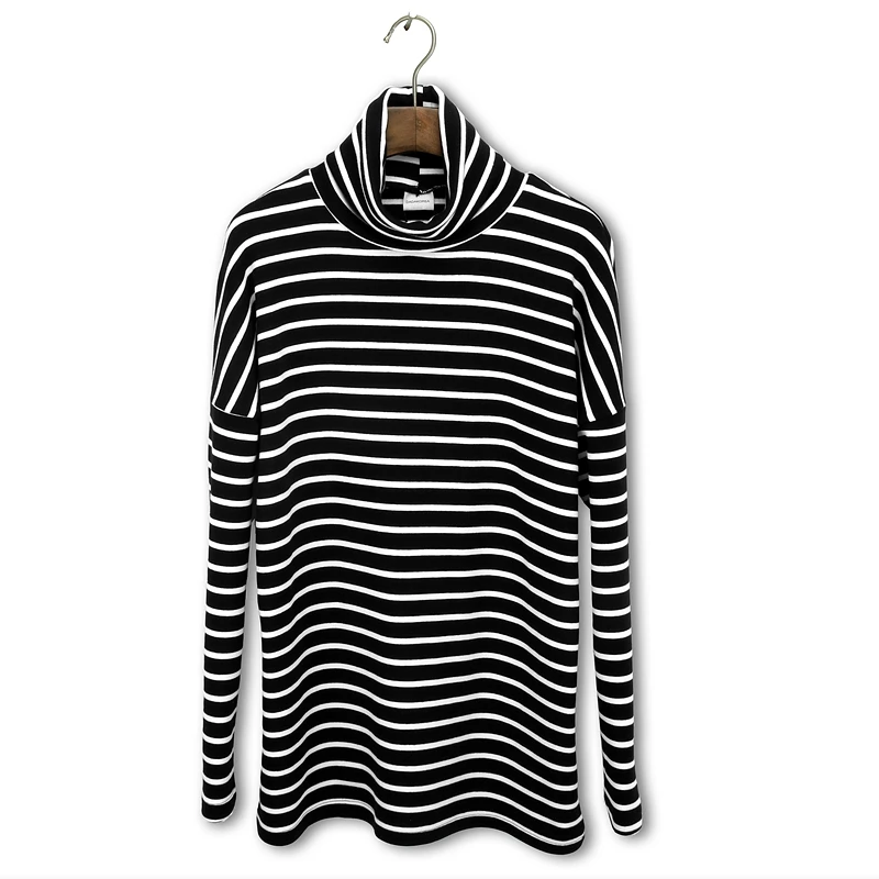 2018 New Game Of Throne Undertale Autumn And Winter Youth Wear High - Collar Cotton Stripe Tunic Men Women Long Sleeve T-shirt