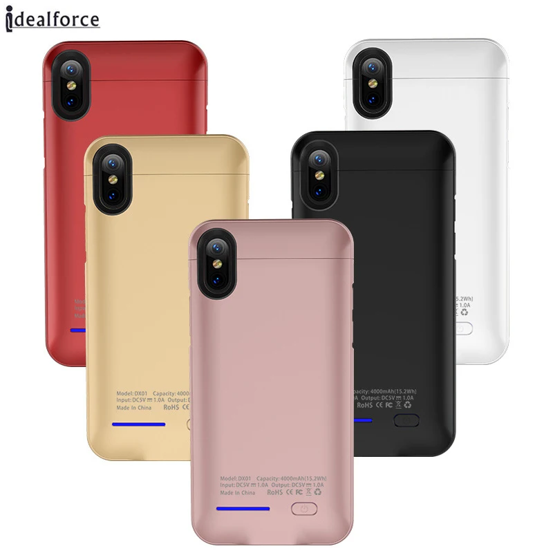 

4000mAh Battery Charger Case For iphone X Backup Battery Power bank Magnet bracket for 6 7 8 Plus 4200mAh Cover Cases Stand