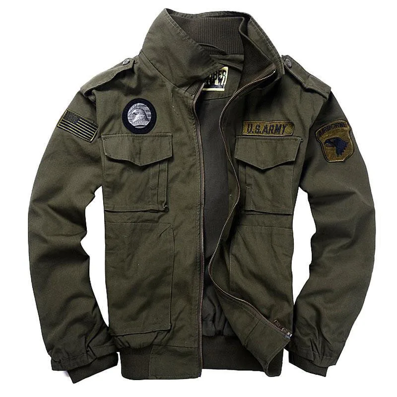 

Brand Men's 101 Flight Jackets Military Uniform Autumn Winter Multi-pocketed Thick Male Casual Jacket Coat Men parkas 3XL CF1620