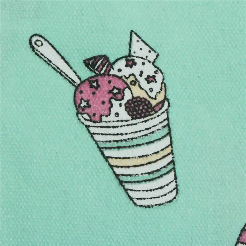 Мешки с рисунком мороженого S/M из хлопка и льна сумки на шнурках дорожная обувь