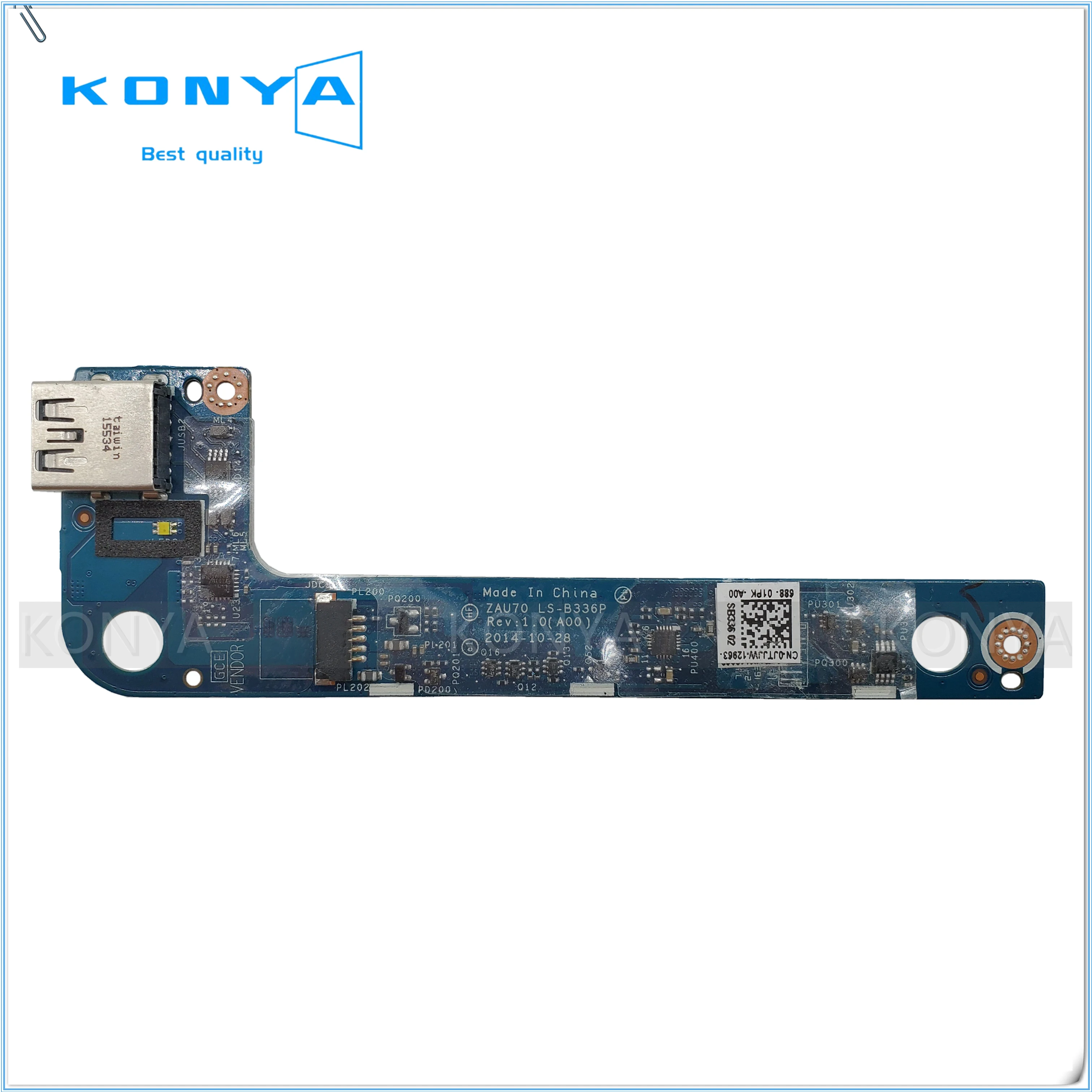 Новый оригинал для Dell широта 13 7350 USB плата мощность головка передачи LS B336P JTJJW 0