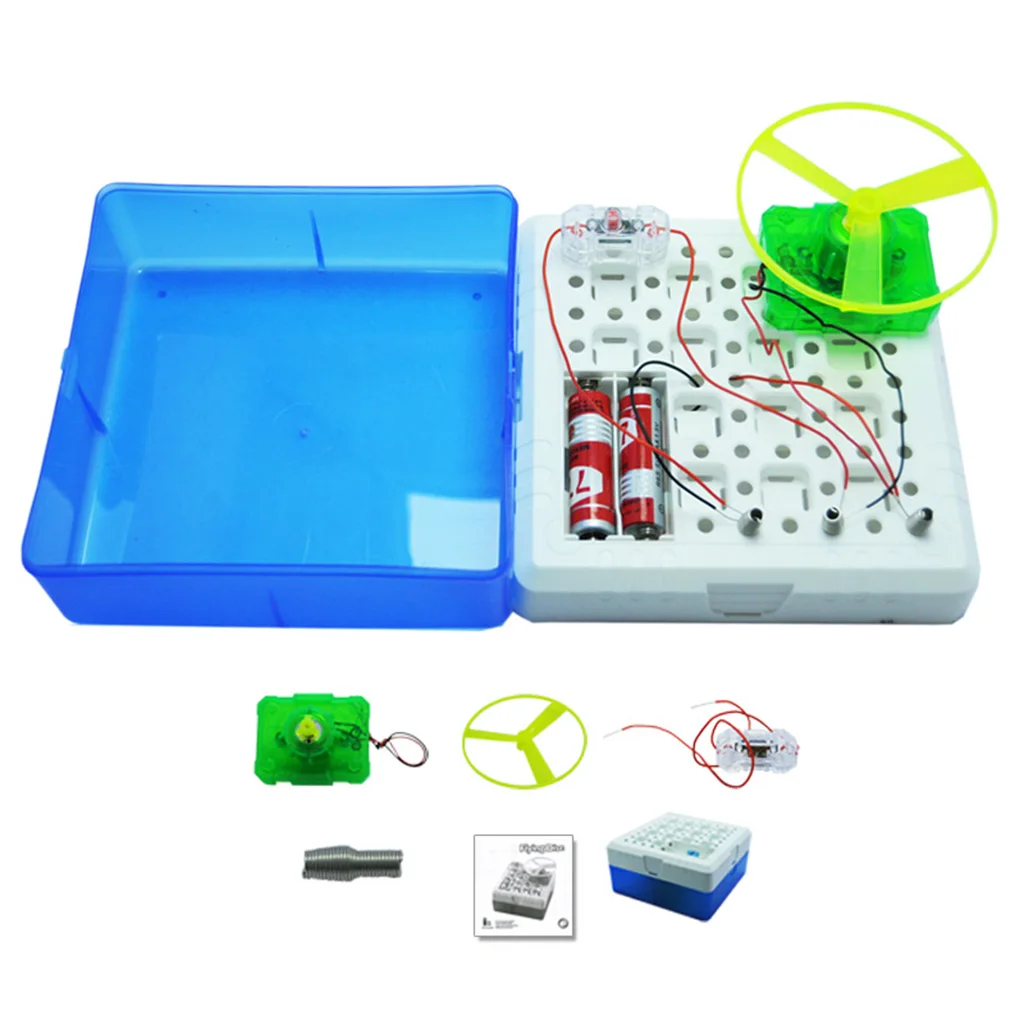 

DIY Assembled Flying Disc Electric Circuit Experiment Toy, Electronic Discovery Kit for Kids Science Learning