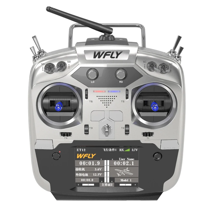 

WFLY ET12 2.4GHz 12CH Remote Controller Support 180/270 ' servers with RF209S Receiver For FPV RC models