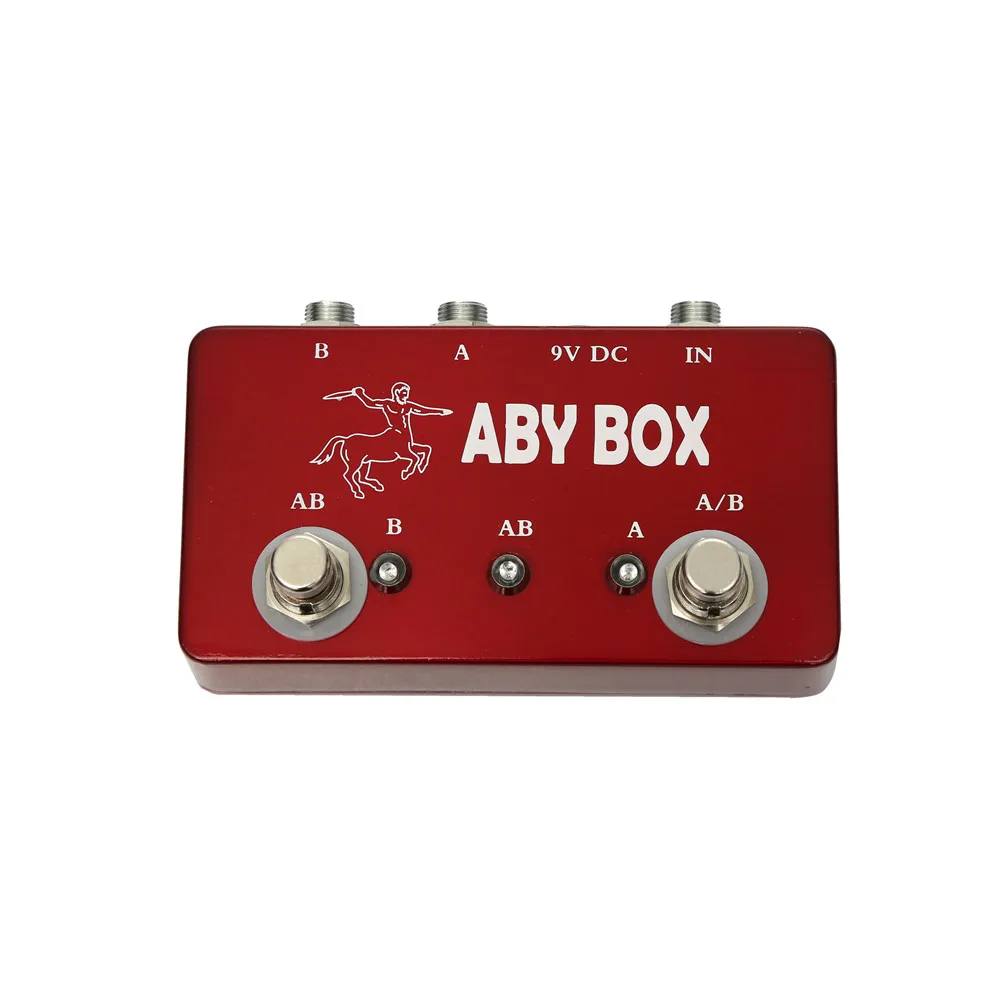 

Fashion Red Color ABY Box Hand Made Footswitch ABY Effect Pedal Selector Foot Switch Effect Pedal Guitar Accessories