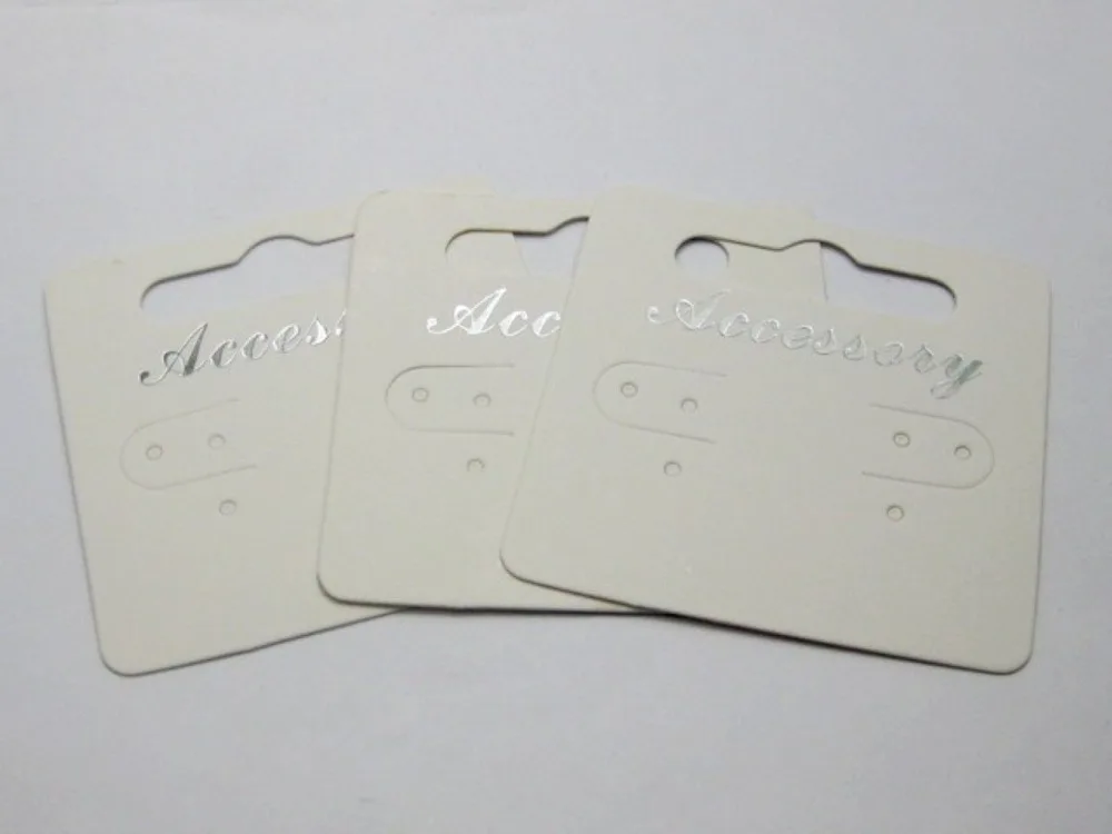 

250 White Jewelry Earring Display Hanging Holder Cards 2"X2"