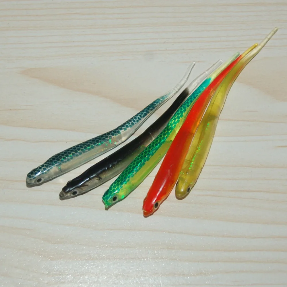 

5Pcs 3D High Imitation Baits Soft Fishing Trout Shad Lure Set Saltwater Minnow Lures Baits Hooks Sea Fishing pesca Tools