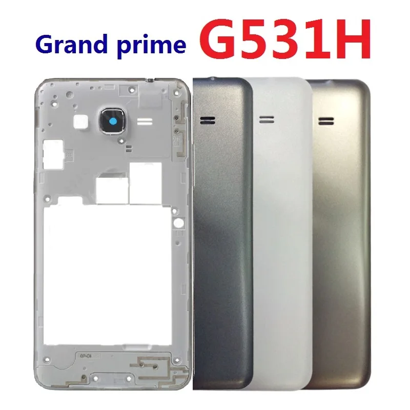 

Housing Bezel Front Frame Chassis with Side Button +Back Rear Battery Cover For Samsung Galaxy Grand Prime G531H G531H/DS G531F