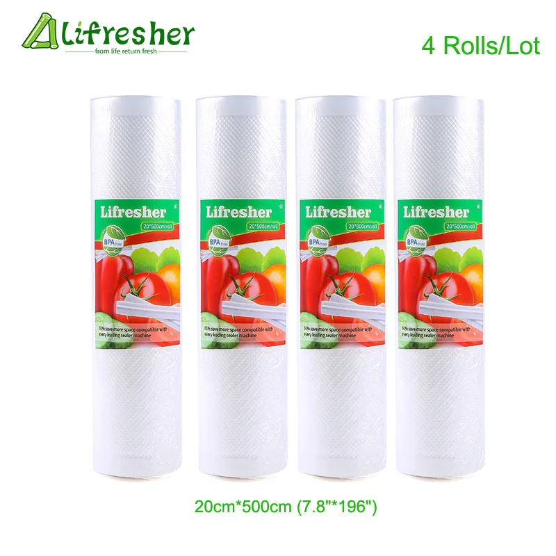 Lifresher 3 рулона/партия вакуумные пакеты для пищевых продуктов хранения упаковка