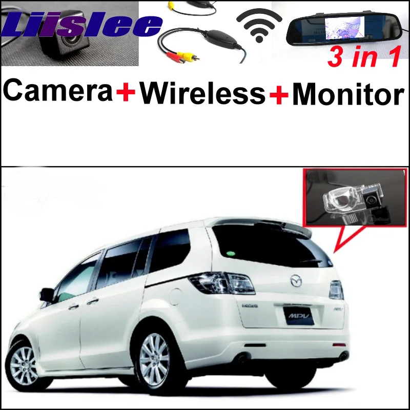 

3 in1 Special Rear View Reversing Camera + Wireless Receiver + Mirror Monitor Easy Parking System For Mazda 8 Mazda8 M8