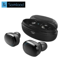 

Samload Bluetooth Earphone with Mic Mini Touch Control Hifi Wireless Headset TWS Wireless Earbuds for Phone with Charger Box