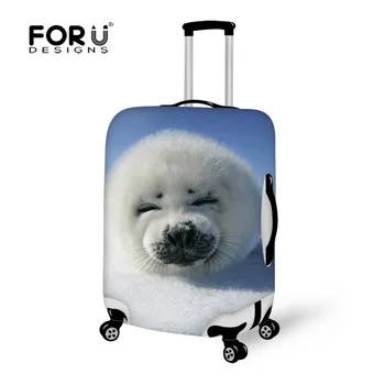 

FORUDESIGNS Sea Animals Print Travel Luggage Protector Covers Fit Case Perfectly Apply 18~28 Inch Suitcase Covers Stretch Covers