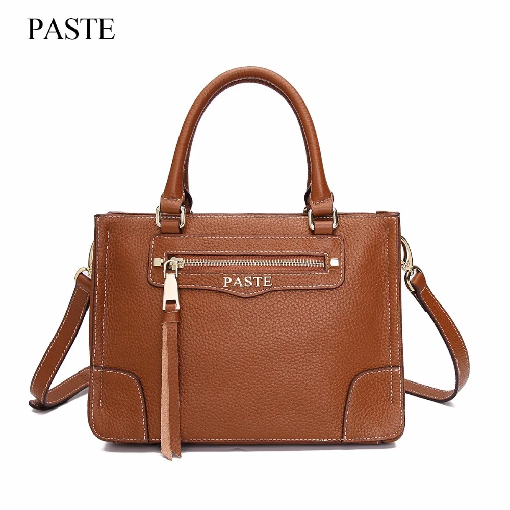 

PASTE Female First layer cowhid Totes Women Shoulder bag Leather Messenger Bags fashion Satchel bag Handbags Crossbody bags