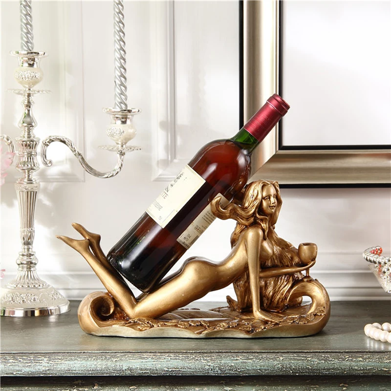 

Europe Resin Wine Holder Home Artistic Decorative Bottle Wine Holder