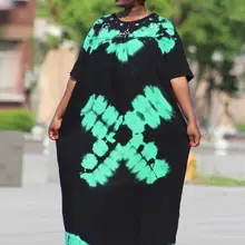 Dashiki элегантное черное платье размера плюс для женщин сексуальное женское повседневное длинное летнее vetidos вечерние Клубные платья